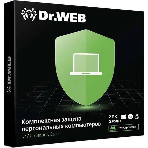 Антивирус Dr.Web Security Space BHW-B-24M-2-A3 базовая лицензия 24 мес