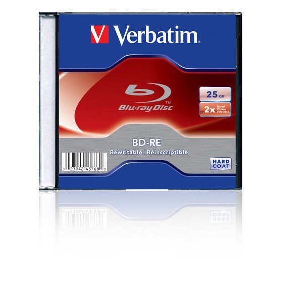 Диск BD-RE Verbatim 25Gb 2x Slim case (20шт) (43768)